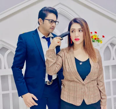 নানা ধরনের সমস্যার পটভূমিতে নির্মিত হয়েছে অপু-জয়ের এই সিনেমা। ছবি: জয় চৌধুরীর সৌজন্যে