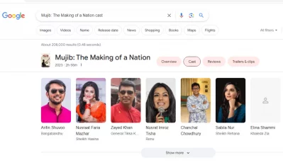 জায়েদ খানের দেওয়া তথ্যের সত্যতা নেই। সার্চে প্রথমেই আছেন আরিফিন শুভ