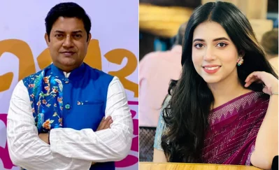 আহসান হাবিব নাসিম ও স্বর্ণলতা দেবনাথ। ছবি: ফেসবুক থেকে নেওয়া