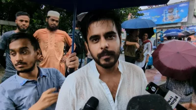 বিক্ষোভ সমাবেশে সিয়াম। ছবি: ইনডিপেনডেন্ট ডিজিটাল