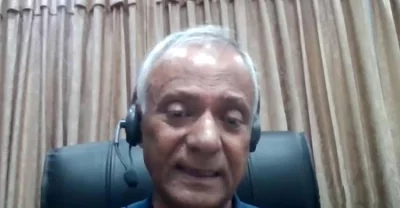 ভার্চুয়াল সংবাদ সম্মেলনে কথা বলছেন সৈয়দ জামিল আহমেদ। ছবি: স্ক্রিনশট