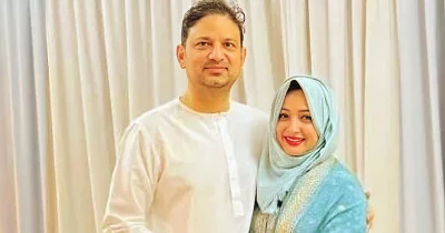স্বামীর সঙ্গে সুজানা। ছবি ফেসবুক থেকে নেওয়া