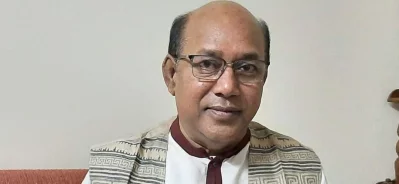 নজরুল সংগীত শিল্পী, শিক্ষক, স্বরলিপিকার ও গবেষক সালাউদ্দিন আহমেদ। ছবি: লেখক