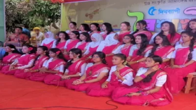 বগুড়ায় বর্ণাঢ্য আয়োজনে বর্ষবরণ। ছবি: ইনডিপেনডেন্ট টেলিভিশন