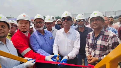 ব্রাহ্মণবাড়িয়ার তিতাস গ্যাস ফিল্ডে গভীর অনুসন্ধান কূপের খনন কাজের উদ্বোধন করা হচ্ছে। ছবি: ইনডিপেনডেন্ট