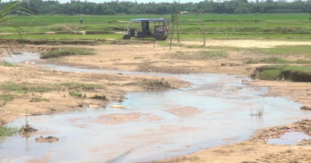 পাহাড়ি ঢলের বালুতে নষ্ট হচ্ছে তাহিরপুরের ফসলি জমি