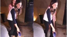 আলিয়ার হাতে পাপারাজ্জির জুতা