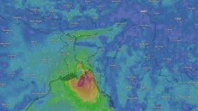উপকূল ছুঁয়েছে ঘূর্ণিঝড় মিধিলির অগ্রভাগ