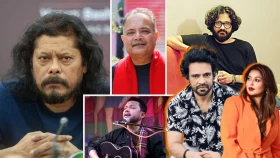 এক কাতারে এসেছেন যেন গানের সব শ্রোতা