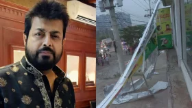 ঝড়ে লণ্ডভণ্ড ওমর সানীর রেস্তোরাঁ