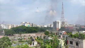 রামপুরায় বিটিভি ভবনে হামলা, গাড়িতে আগুন, ভাঙচুর &nbsp;&nbsp;