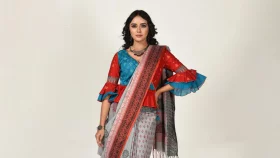 শাড়ির সঙ্গে সাদামাটা ব্লাউজ আর নয়