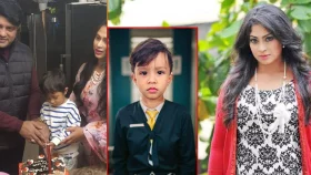অবশেষে স্বামী-সন্তান নিয়ে প্রকাশ্যে চিত্রনায়িকা পপি