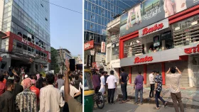 সিলেটে কেএফসি ও বাটার শোরুমে ভাঙচুর