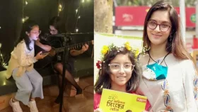 গিটার বাজাচ্ছেন মিথিলা, গাইছে আইরা
