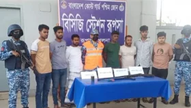 খুলনায় কোস্ট গার্ডের অভিযানে অস্ত্রসহ আটক ৭ সন্ত্রাসী