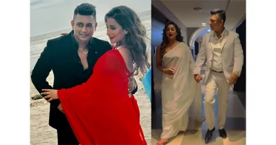 জায়েদ খান ও সায়ন্তিকা। ছবি: ইনস্টাগ্রাম ও ফেসবুক থেকে নেওয়া