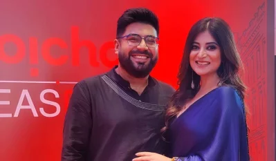 প্রেমিক সৌম্য মুখোপাধ্যায়ের সঙ্গে গাঁটছড়া বাঁধছেন সন্দীপ্তা। ছবি সংগৃহীত