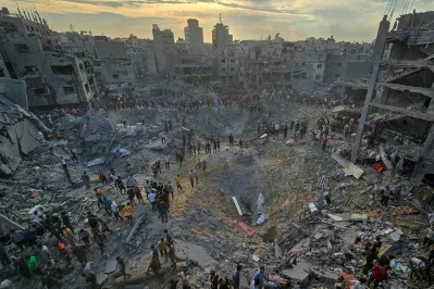 About 50,000 Palestinian homes were destroyed in the Israeli attack.  Photo: Reuters