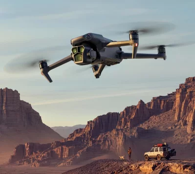   DJI has launched a drone with three cameras for the first time.  Photo: DJI