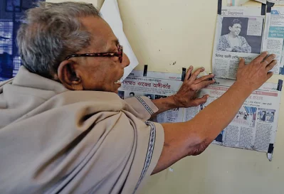 Chanchal Chowdhury's father used to save various news clippings about his son in the newspaper.  Photo: Collected
