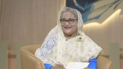 Prime Minister at 'Let's Talk with Sheikh Hasina' event.  Photo: Collected