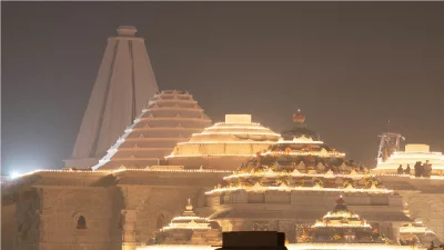 অযোধ্যার রাম মন্দির। ছবি: রয়টার্স