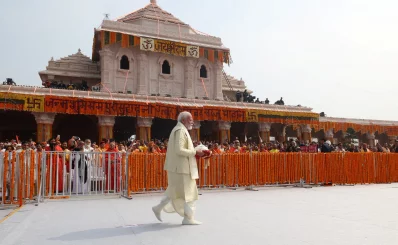 Narendra Modi inaugurated the Ram temple.  Photo: Reuters