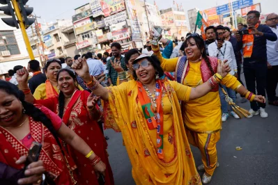 গাজিয়াবাদে বিজেপির এক জনসভায় দলটির সমর্থকেরা। ছবি: রয়টার্স 