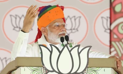 রাজস্থানের সমাবেশে ভারতের প্রধানমন্ত্রী নরেন্দ্র মোদি। ছবি: রয়টার্স