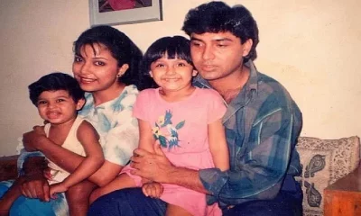 দুই সন্তানের সঙ্গে দিতি ও সোহেল। ছবি: সংগৃহীত