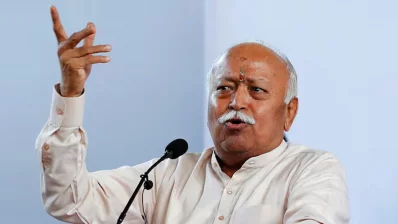 আরএসএসের প্রধান মোহন ভগবত। ছবি: রয়টার্স