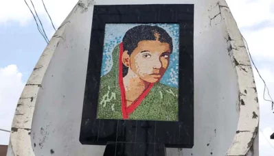 দিনাজপুরের দশমাইলে ইয়াসমিন স্মৃতিস্তম্ভ। ছবি: সংগৃহীত
