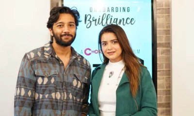 চুক্তি স্বাক্ষর অনুষ্ঠানে প্রীতম ও তিশা। ছবি: চরকি