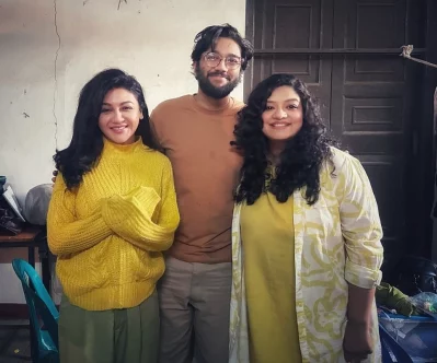 প্রথমবার একসঙ্গে কাজ করলেন জয়া, প্রীতম ও এলিটা। ছবি: ফেসবুক থেকে নেওয়া