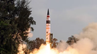 ভারতের মিসাইল। ছবি: ভারতীয় প্রতিরক্ষা মন্ত্রণালয়