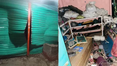 মর্টাল শেলের তীব্র শব্দে অন্তত ২৫টি বসতবাড়ি ও ব্যবসাপ্রতিষ্ঠানের ক্ষয়ক্ষতি হয়েছে। ছবি: ভিডিও থেকে নেওয়া
