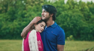 ভাঙা আয়নার গল্প নাটকে তৌসিফ ও তিশা। ছবি: মিশুক মিঠু