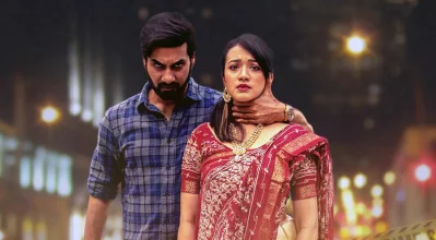 ধড়িবাজ নাটকের পোস্টারে সজল ও আইশা। ছবি: গোলাম মুক্তাদির শান