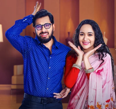 ওভার পাত্তা নাটকে আলভী ও অহনা। ছবি: সেলিম রেজা
