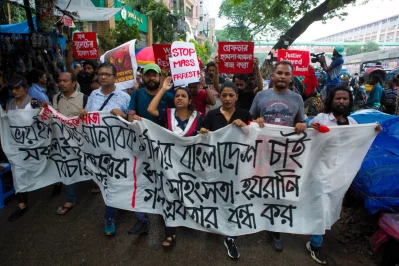 ছাত্র-জনতার পক্ষে রাজপথে বাঁধন। ছবি: ফেসবুক থেকে নেওয়া