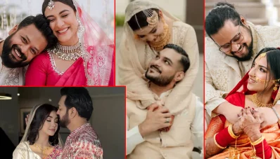 আদনান-মেহজাবীন, ফারিয়া-তৈয়ব, নিধি-রাবা, তাহসান-রোজা (ঘড়ির কাঁটার দিক)। ছবি: সংগৃহীত