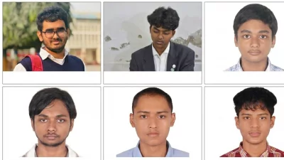 রাশিয়ায় অনুষ্ঠিতব্য আন্তর্জাতিক শিশু শান্তি সম্মেলনা অংশ নিতে যাওয়া বাংলাদেশের ছয় শিক্ষার্থী। ছবি: সংগৃহীত 
