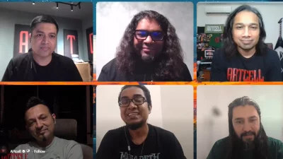 ভিডিও বার্তায় আর্টসেল সদস্যরা। ছবি: ফেসবুক থেকে স্ক্রিনশট