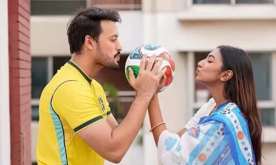 আমাদের বিশ্বকাপ&rsquo;র একটি দৃশ্যে ইরফান ও সুনেরাহ। ছবি: ফেসবুক থেকে নেওয়া